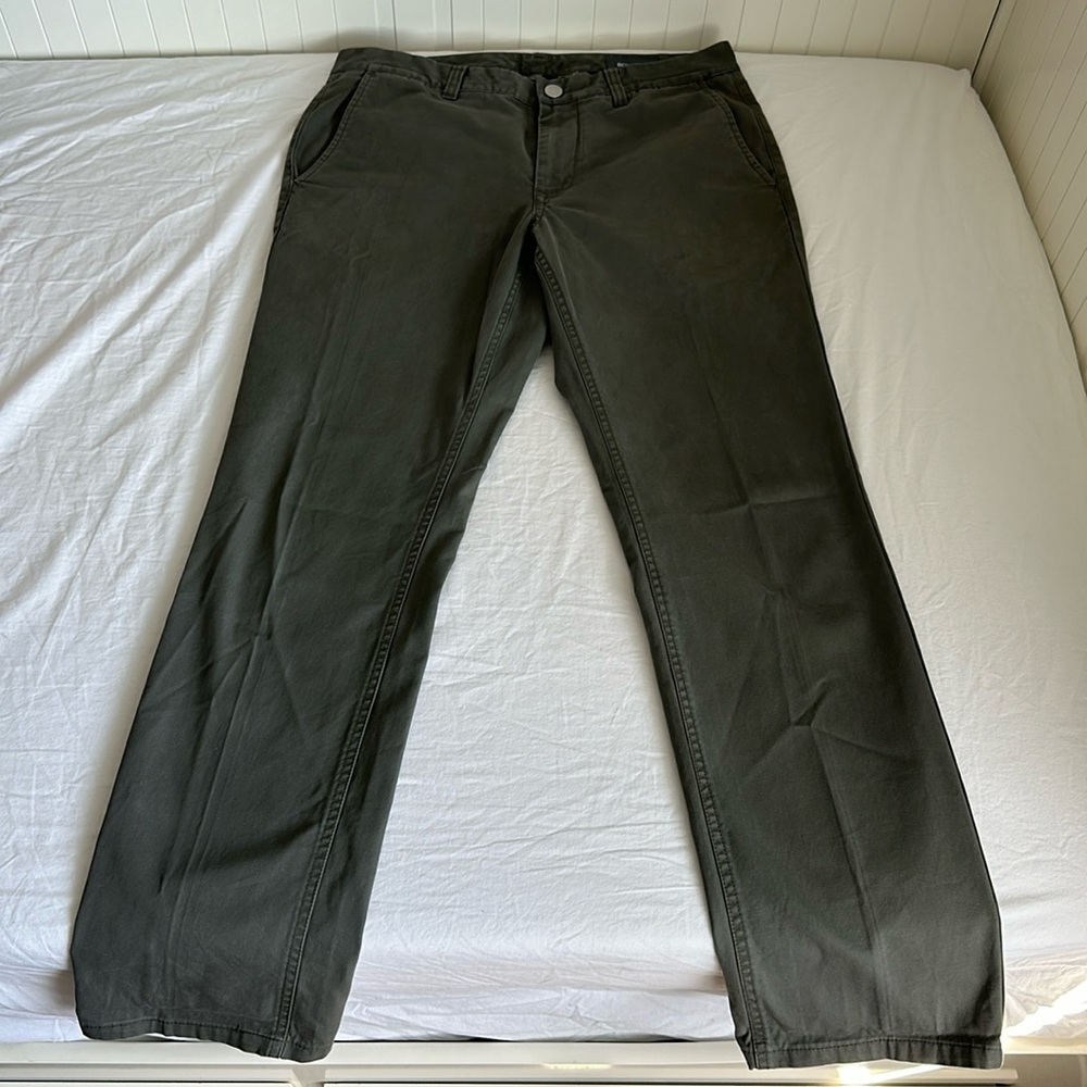bonobos slim straight green kahki pants